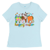 Baby Blue Happy Easter Dental Easter Day Ladies Tee - HowdyJamesFarm