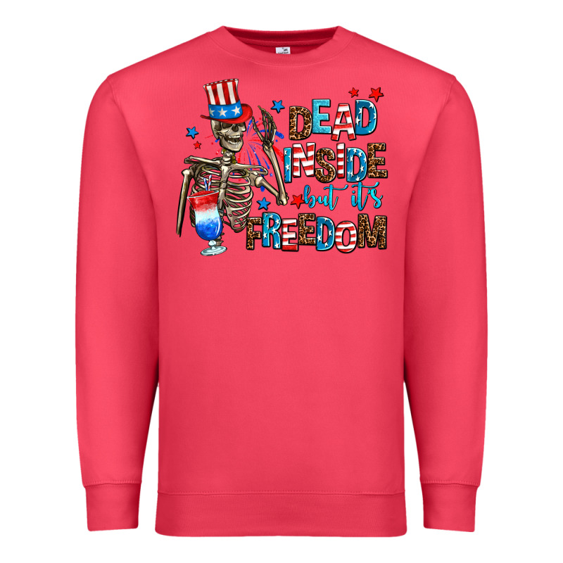 Dead Inside But Its Freedom Premium Sweatshirt by AdoDesignShop | Teevron
