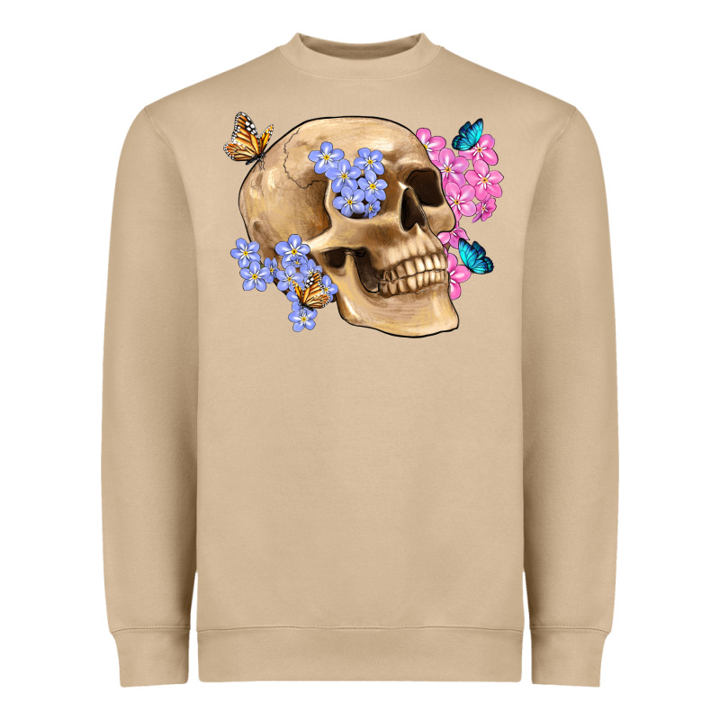 Skull Flora Butterfly Heavyweight Sweatshirt by Artiststas | Teevron