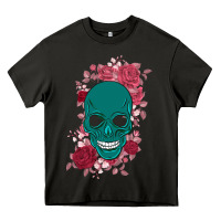 Asphalt Skull with flowers Heavy Core Tee - Bettercallsaul