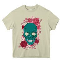 Mossy Skull with flowers Heavy Core Tee - Bettercallsaul