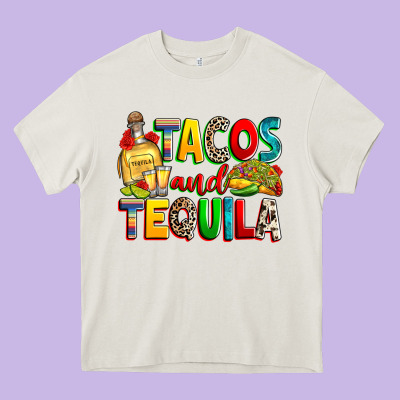 Tacos And Tequila Heavy Core Tee Designed By Ranaportraitstore