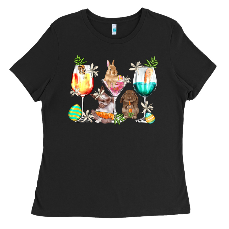 Easter Wine Glasses Easter Day Ladies Tee by HowdyJamesFarm | Teevron
