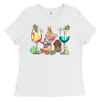 White Easter wine glasses Easter Day Ladies Tee - HowdyJamesFarm