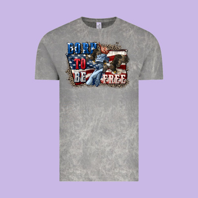 Born To Be Free Vintage Tee Designed By Cowgirlartshop