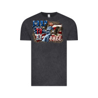 Vintage Black Born to be free Vintage Tee - CowGirlArtShop