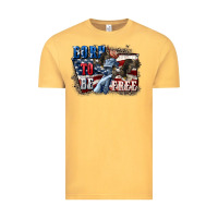 Vintage Mustard Born to be free Vintage Tee - CowGirlArtShop