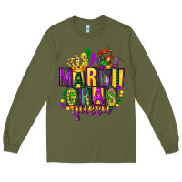 Army Green mardi gras queen Long Sleeve Tee - FaDigitalArtStudio