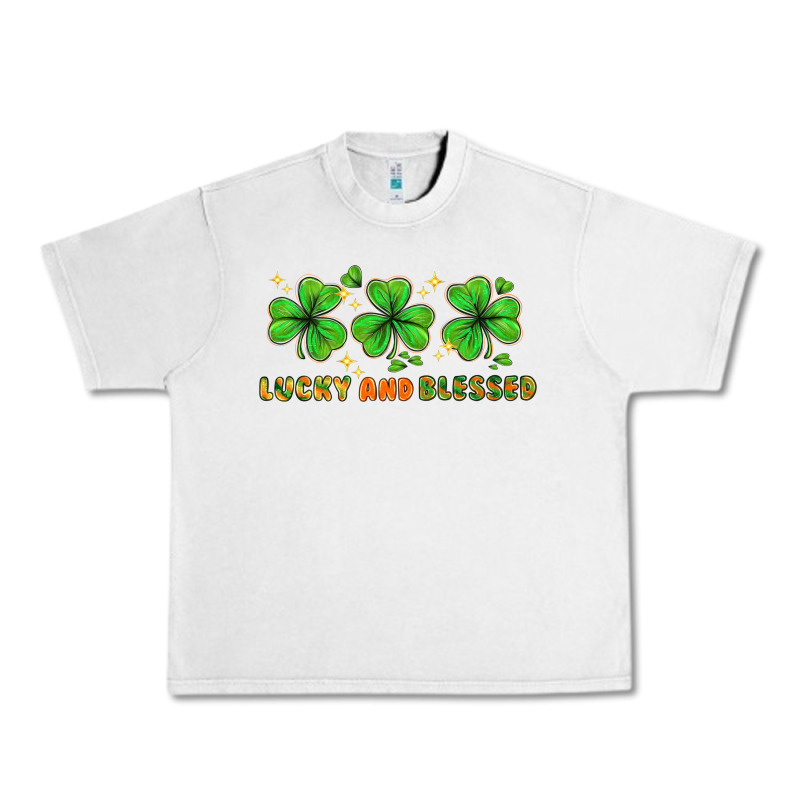 St. Patrick's Day Lucky And Blessed Urban Heavy Tee by HowdyJamesFarm | Teevron
