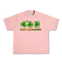 Salmon St. Patrick's Day lucky and blessed Urban Heavy Tee - HowdyJamesFarm