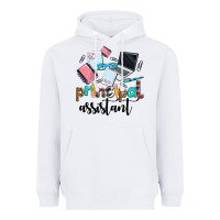 White principal assistant Heavyweight Hoodie - AdoDesignShop