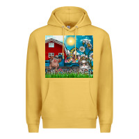 Antique Gold happy easter Premium Hoodie - CowhideDigitalArt