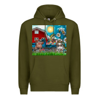 Army Green happy easter Premium Hoodie - CowhideDigitalArt