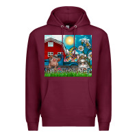 Burgundy happy easter Premium Hoodie - CowhideDigitalArt
