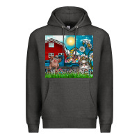 Charcoal Heather happy easter Premium Hoodie - CowhideDigitalArt