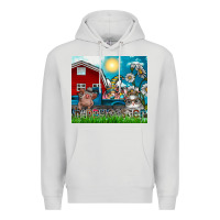 Dove Grey happy easter Premium Hoodie - CowhideDigitalArt