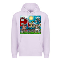 Lilac happy easter Premium Hoodie - CowhideDigitalArt