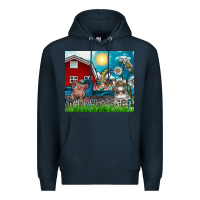 Navy happy easter Premium Hoodie - CowhideDigitalArt