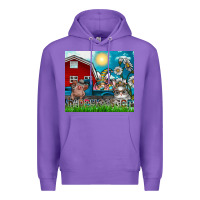 Purple happy easter Premium Hoodie - CowhideDigitalArt