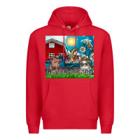 Red happy easter Premium Hoodie - CowhideDigitalArt