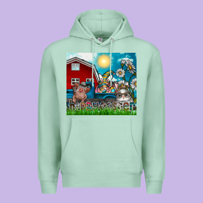 Happy Easter Premium Hoodie Designed By Cowhidedigitalart