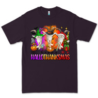 Plum happy hallothanksmas goats Premium Tee - texasbilliewilder