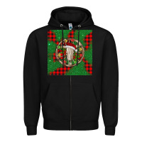 Black Christmas bull skull Zipper Hoodie - BarkalooDesign
