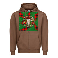 Chestnut Christmas bull skull Zipper Hoodie - BarkalooDesign