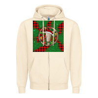 Sandshell Christmas bull skull Zipper Hoodie - BarkalooDesign