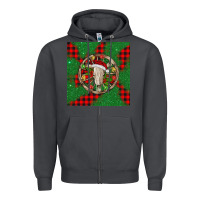 Smoke Christmas bull skull Zipper Hoodie - BarkalooDesign
