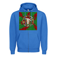True Royal Christmas bull skull Zipper Hoodie - BarkalooDesign