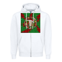 White Christmas bull skull Zipper Hoodie - BarkalooDesign