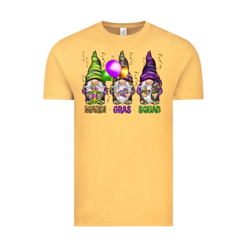 Mardi Gras Squad With Gnomies Vintage Tee by HowdyJamesFarm | Teevron