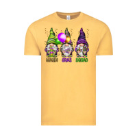 Vintage Mustard Mardi Gras squad with gnomies Vintage Tee - HowdyJamesFarm