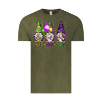 Vintage Olive Mardi Gras squad with gnomies Vintage Tee - HowdyJamesFarm