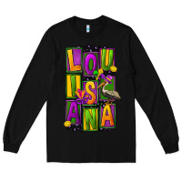 Black mardi gras louisiana Long Sleeve Tee - FaDigitalArtStudio