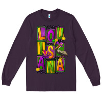 Plum mardi gras louisiana Long Sleeve Tee - FaDigitalArtStudio