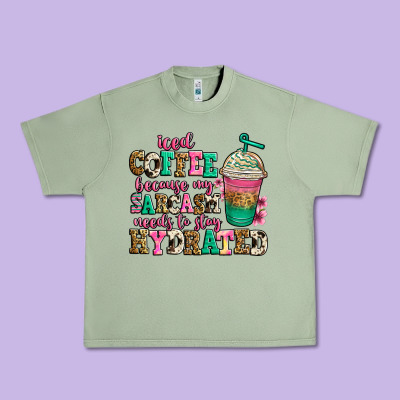 Iced Coffee Because My Sarcasm Needs To Stay Hydra Urban Heavy Tee Designed By Jasminsmagicworld
