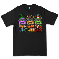 Black hallothanksmas school bus Premium Tee - texasbilliewilder