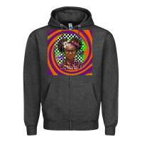 Charcoal Heather halloween african girl Zipper Hoodie - BarkalooDesign