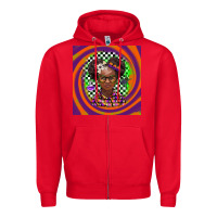 Red halloween african girl Zipper Hoodie - BarkalooDesign