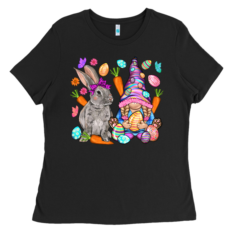 Easter Gnome And Rabbit Easter Day Ladies Tee by HowdyJamesFarm | Teevron