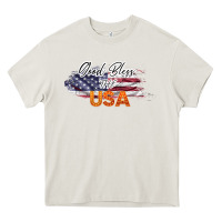 Cream God Bless The USA Heavy Core Tee - Bettercallsaul