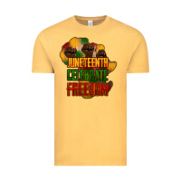 Vintage Mustard Juneteenth celebrate freedom Vintage Tee - HowdyJamesFarm