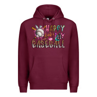 Burgundy happy easter day baseball Premium Hoodie - CowhideDigitalArt
