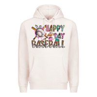 Pale Pink happy easter day baseball Premium Hoodie - CowhideDigitalArt