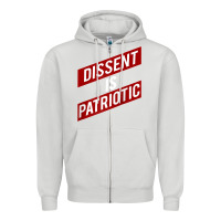 Dove Grey DISSENT IS PATRIOTIC Political Meme Raglan Baseball Tee Zipper Hoodie - maiPhamDesign