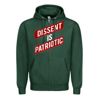 Dissent Is Patriotic Political Meme Raglan Baseball Tee Zipper Hoodie | Teevron