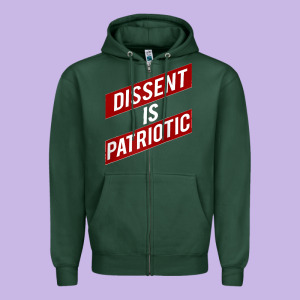 Dissent Is Patriotic Political Meme Raglan Baseball Tee Zipper Hoodie Designed By Maiphamdesign