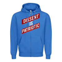 True Royal DISSENT IS PATRIOTIC Political Meme Raglan Baseball Tee Zipper Hoodie - maiPhamDesign